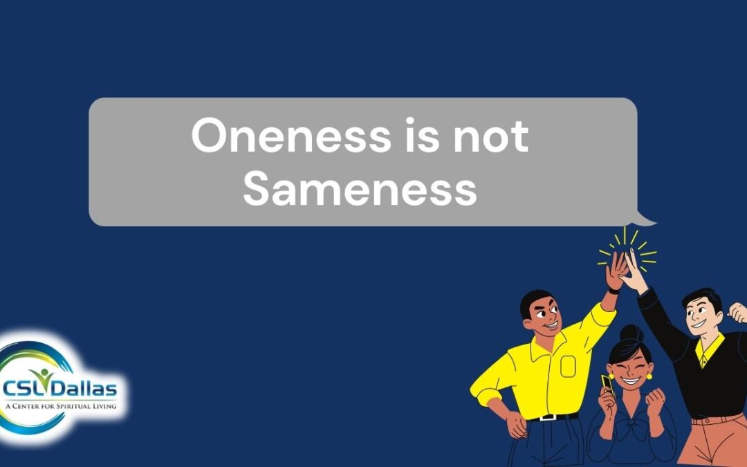 Oneness is not Sameness